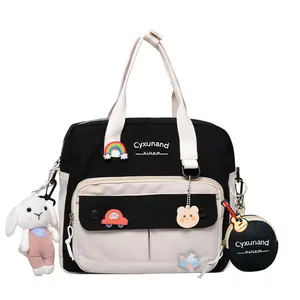 Cute Bags Kawaii Backpack Messenger Bag For School,Aesthetic Backpacks Multifunction Laptop Japanese Ita for Teen Girls Kids Lunch Totes