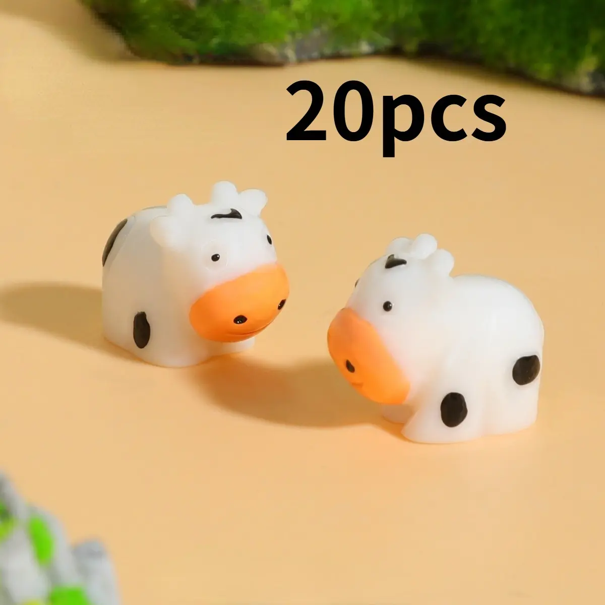 20pcs Resin DIY Jewelry Accessories, Realistic Miniature Cows, Craft Supplies for Handmade Projects, Decorative Animal Charms, Cute Charms