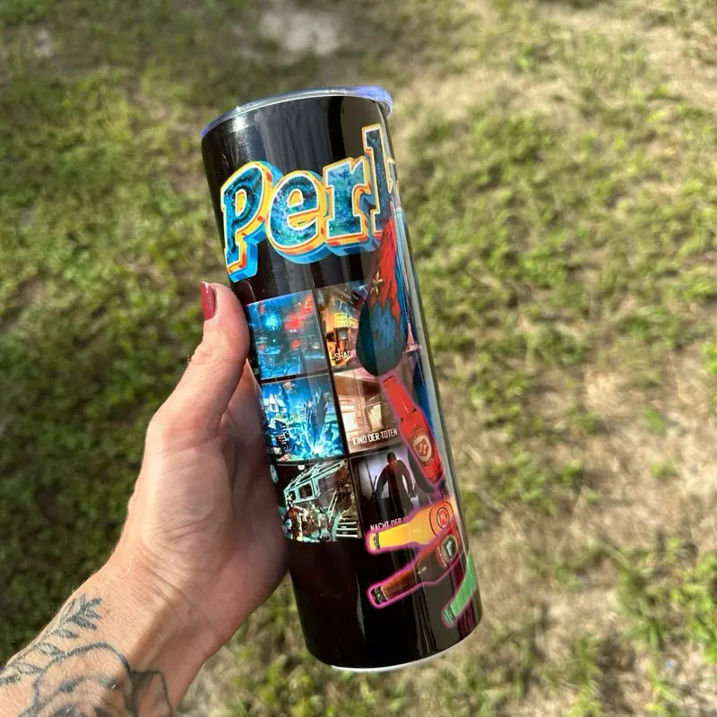 Perkaholic Cup - 20oz with straw and lid