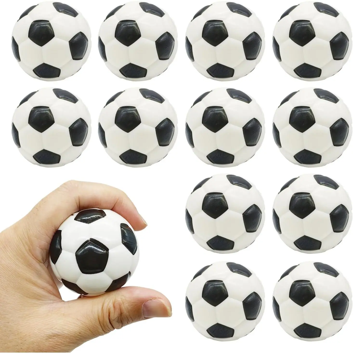 12 Pack Mini Soccer  Balls 2 Inch Small Sports Balls Soft Foam Soccer Squeeze Balls for Party Decor, Favors, Gifts,School Rewards,   Hand Exercise