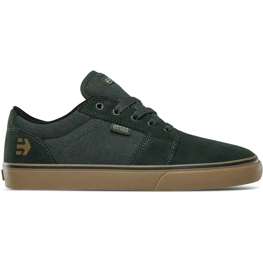 etnies Barge LS Suede and Canvas Casual Skate Sports Shoes, Low-Top Closed Toe Design with a Vulcanized Sole for Boardfeel