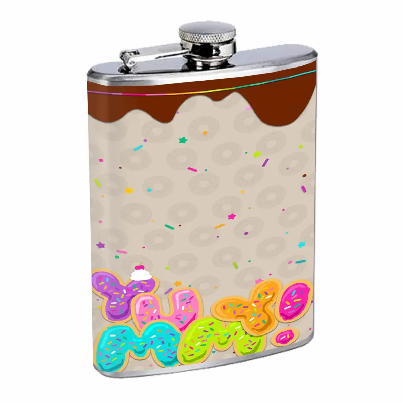 Yummy Sprinkles 8oz Stainless Steel Hip Flask Drinkware Portable