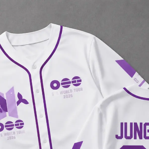 Kpop World Tour 2026 Baseball Jersey, Arirang Fan Jersey, Personalized V-Neck Button Shirt, Concert Merchandise Gift