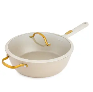 Thyme & Table Granite Collection 5QT Sauté Pan Non-Stick - Taupe & Gold