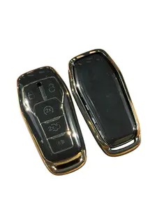 Ford Key Fob Cover Premium Soft Full Protection Key Case Shell Compatible with 2013-2016 Ford Fusion 2015-2017 Ford Mustang F-150 Explorer