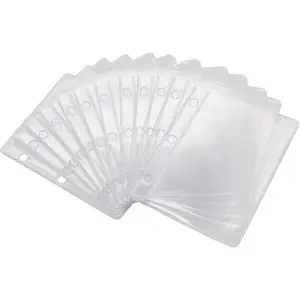 12 Pack Mini Size Clear Sheet Protectors 2.2 x 3.2 Inch Plastic Sleeves Page Protectors Top Loading Paper Protector for 3 Ring Binders, Acid-Free, Archival Safe for Documents and Photos