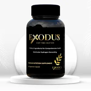 Exodus Energy Supplement: 7 Biblical Ingredients + Molecular Hydrogen for Sustainable Energy, Mental Clarity & Natural Vitality - 30 Servings