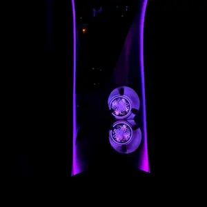 Rechargeable Color-Changing Cup Holder Lights for Enhanced Visibility at Night/ car lights/interior lighting/ car accessories