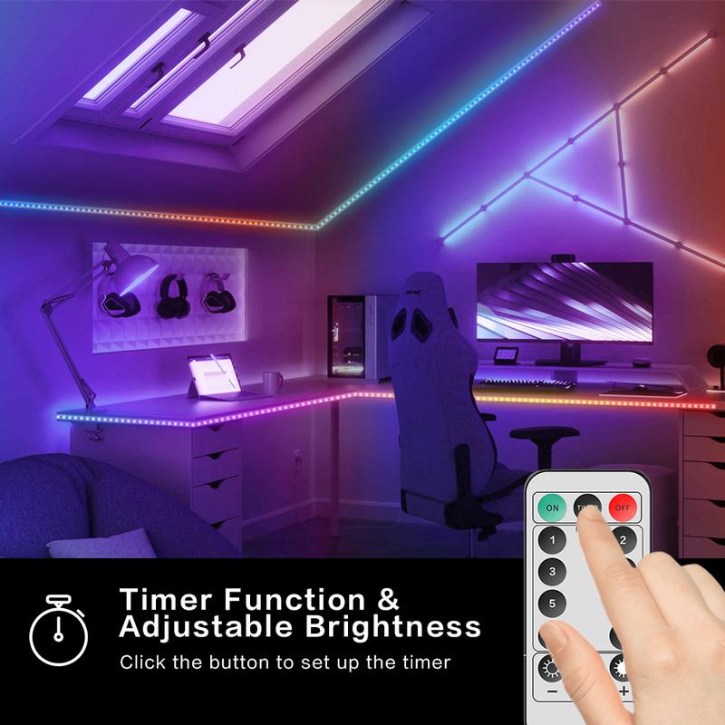 LED Rope Lights Outdoor, LED String Lights Indoor with Remote, Fairy Lights for Outside Garden Party Wedding Decoration