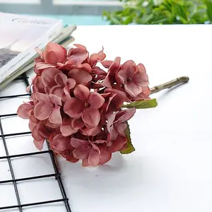 3pcs Artificial Hydrangea Bouquets, UV-Resistant Realistic Touch, Wedding Bridal Bouquet, Outdoor Decor, Photography Props, DIY Crafts