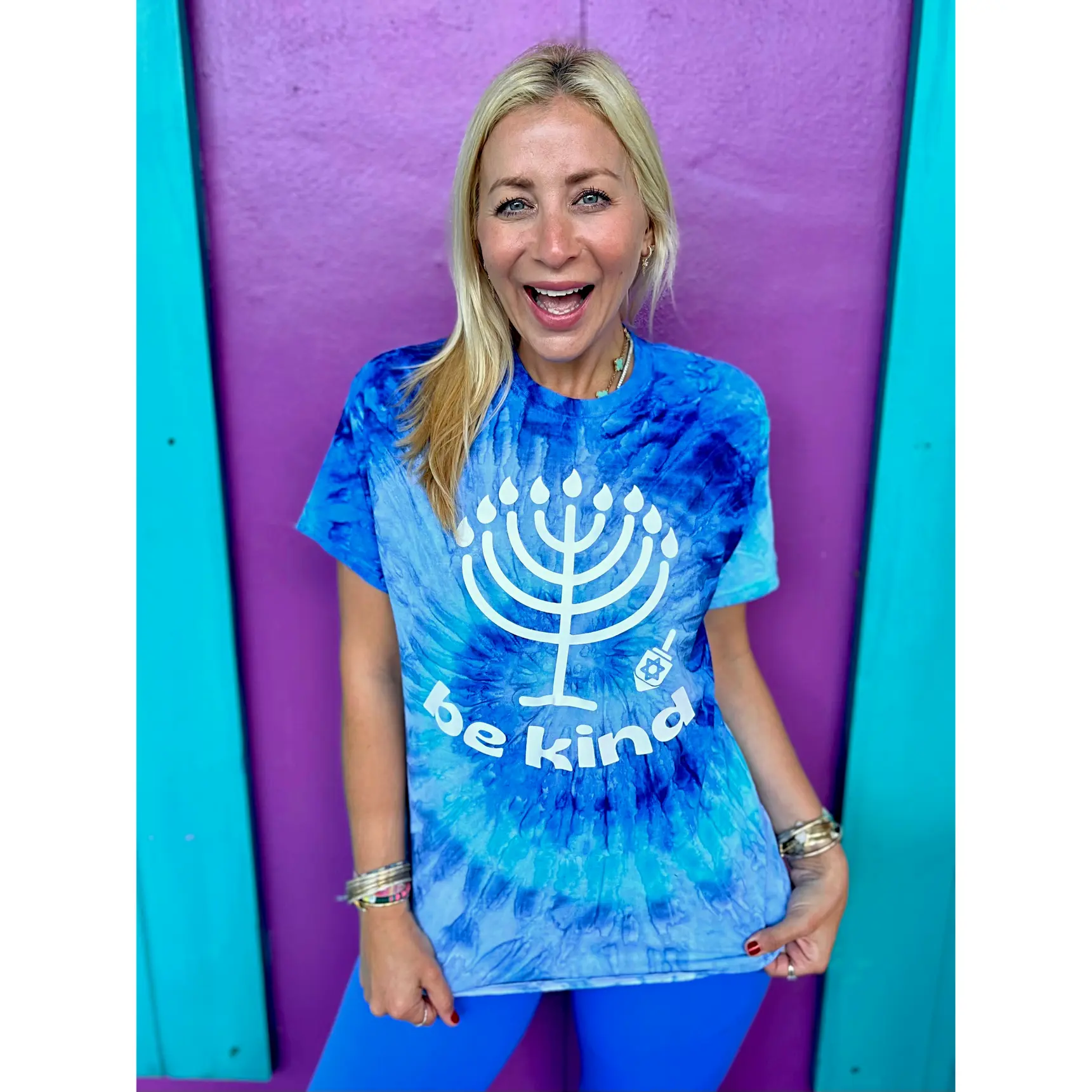 Be Kind Hanukkah Menorah Tee
