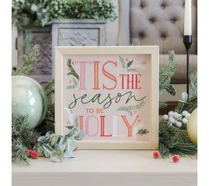 Sincere Surroundings 10" "Tis The Season Pink Rustic Frame