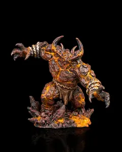 32mm Magma Golem Elemental Resin Print Statue - Handcrafted, Highly Detailed, Paintable Collectible for RPG Tabletop DnD, Home Decor Ornaments