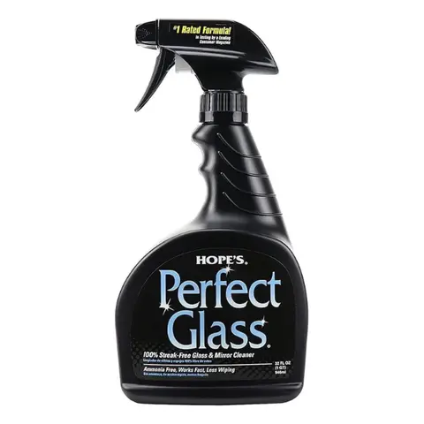 Hope's 32oz Glass Cleaner Spray Bottle - Quick-Dry, Ammonia-Free, Unscented, Residue-Free Spray and Go Solution for Windows/Mirrors/Screens, Home Household Spotless Clean Supply