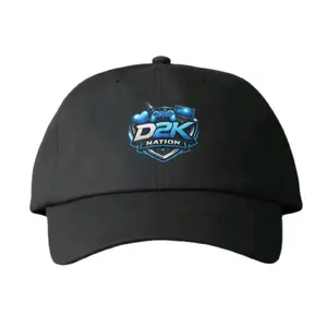 D2K Nation Official Black Cap | Premium Gaming, Design Community Headwear