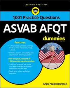 USED-ASVAB Afqt: 1,001 Practice Questions for Dummies by Papple Johnston, Angie (Paperback)
