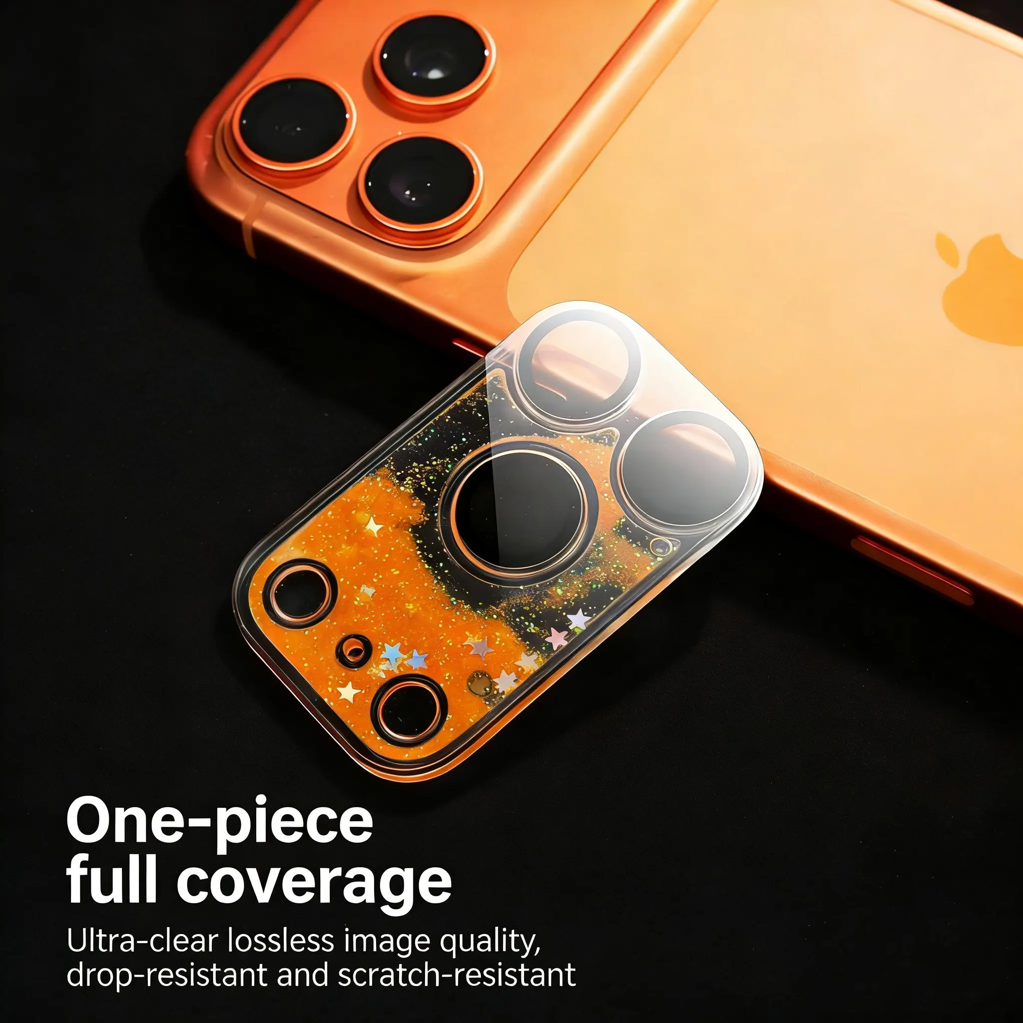 Colorful Sand-Flow Camera Lens Protector Film Cover for iPhone 17 Pro/17 Pro Max, Cellphone, Mobile Devices Accessory, Smartphone Accessories, Anti-Glare, Anti-Shatter, Protective, Glass Material, Compatible with Phone Cases, Accessories, Protection