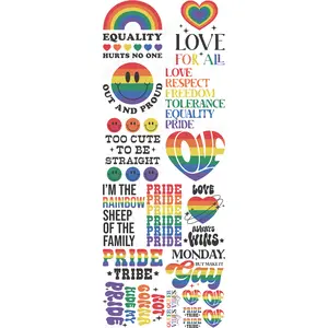 EQUALITY HURTS NO ONE (PRIDE) PREMADE GANGSHEET  - 22X60  DTF TRANSFERS - DIRECT TO FILM
