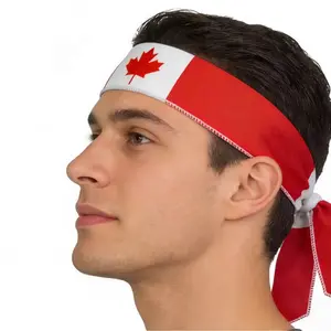 Canada  national flag headscarf， Football season, midsummer，  Flag Headband - Fan,Multiple countries available， Spectator Cheer Prop Support - Sports Events, Festival Activities, Football Matches, and Daily Wear Sports Cheer Headwear