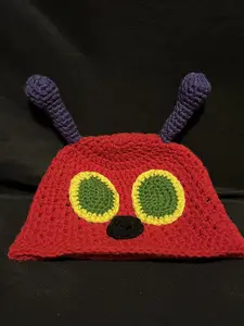 The Very Hungry Caterpillar Inspired Crocheted Beanie (Teen–Adult Size)