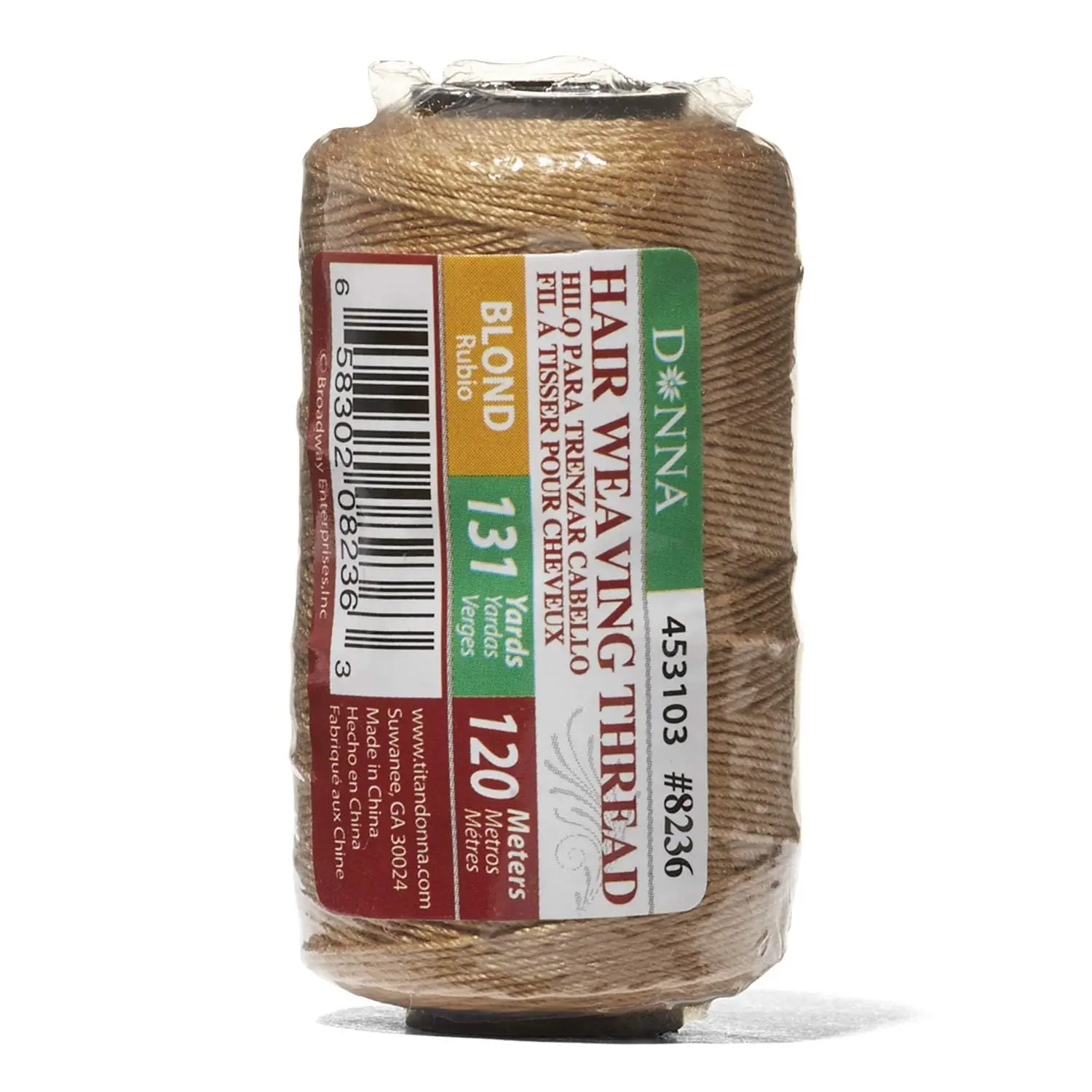 Donna Hair Weaving Thread Blonde 131 Yards for Sew-in Extensions Braids