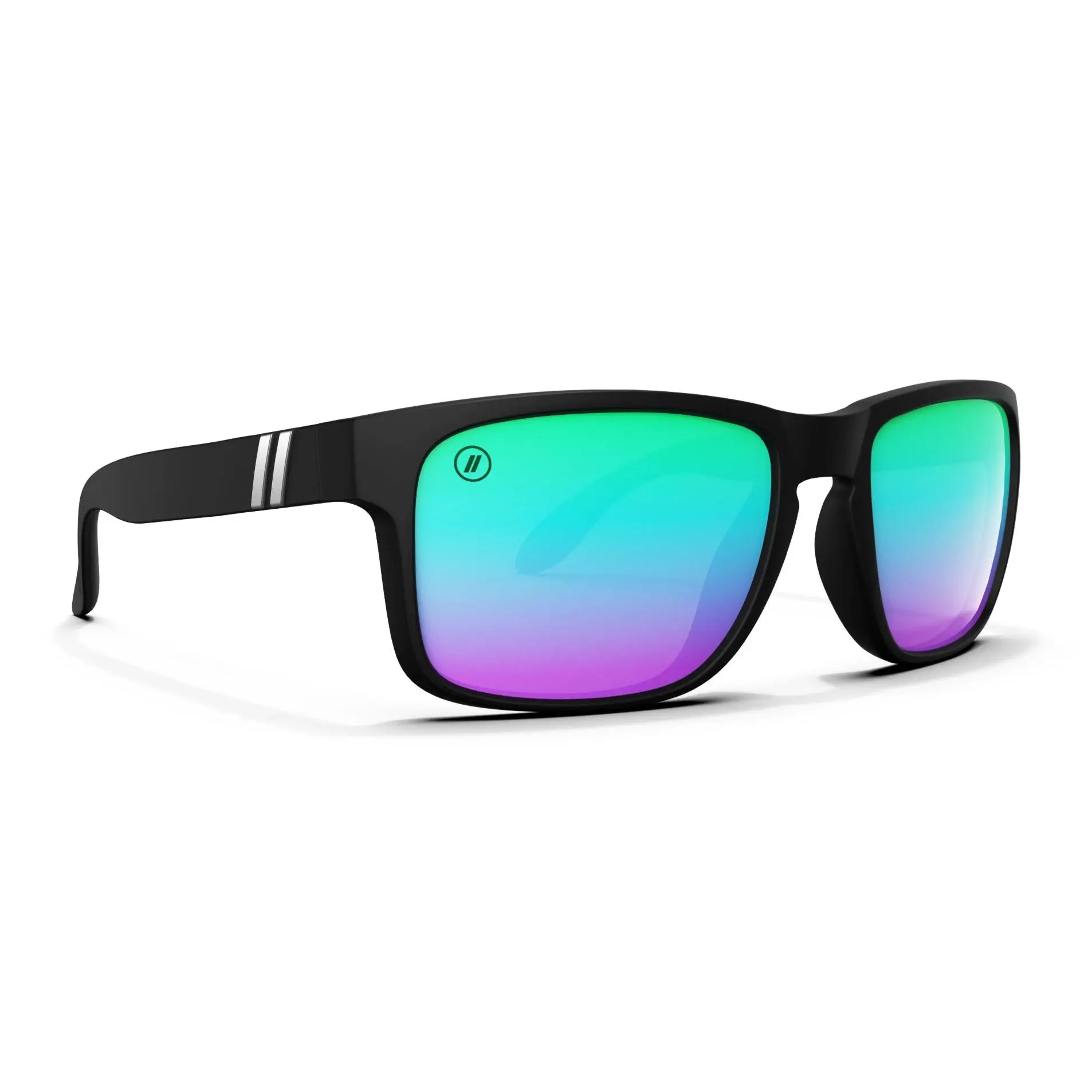 Blenders Eyewear Unisex Trendy Sunglasses - Full Rim Matte Black Statement Frame, 30g Polycarbonate Polarized Smoke Lenses, 100% UV Protection, Medium-Large Fit, Stealthy Aesthetic, Beach Travel Use, Complete Package Acetate Eyewear, Versatile Aesthetic,,