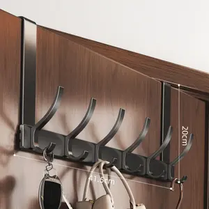 1pc  door hangers ,Over The  hanger with , easy to install, no need to punch holes  metal Over The  hanger, for hats, keys, home space saving storage, for entrance, bathroom, bedroom, home   accessories , dormitory，His comments,  his bag, double hook