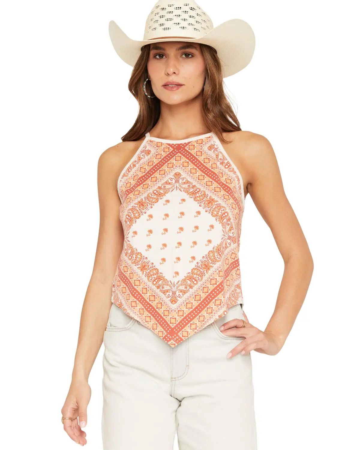 Rock & Roll Denim Women's And Women'S Bandana Print Tank Top - Bw20t08781