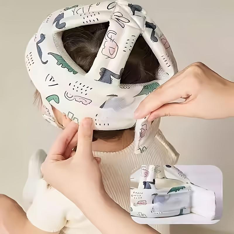Baby Head Protector Hat - 1pc Cute Cartoon Caps with Designs, Adjustable for 6-24 Months Toddlers, Outdoor Play Walking Safety Essential, Grows with, Ideal Halloween Gift
