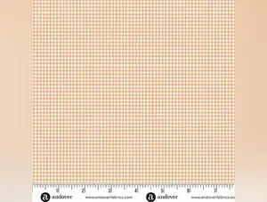 Little Ones | Gingham Coral by Makower UK for Andover Fabrics | MU-188-C