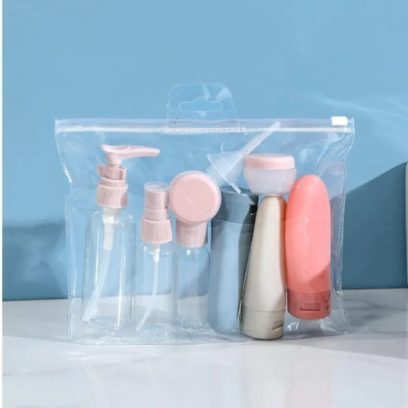 1set Empty Refillable Travel Bottles Set for Toiletries, Travel Size Containers for Shampoo Conditioner Liquids Lotion Soap Body Wash, Travel Essentials