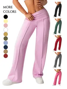 New Waist Press Pocket Slim Fit Long Straight Leg Pants, Outdoor Casual Sports Comfortable Straight Leg Pants, Women's Fashion Joggers