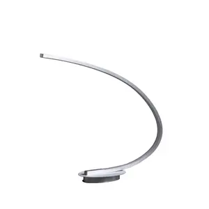YYDS 16-Inch Eli Brushed Nickel LED Arc Tube Table Lamp