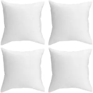 16 x 16 Throw Pillow Insert - Pack of 4 White, Down Alternative Pillow Inserts for Decorative Pillow Covers, Throw Pillows for Bed, Couch Pillows for Living Room (16" x 16" (Pack of 4))