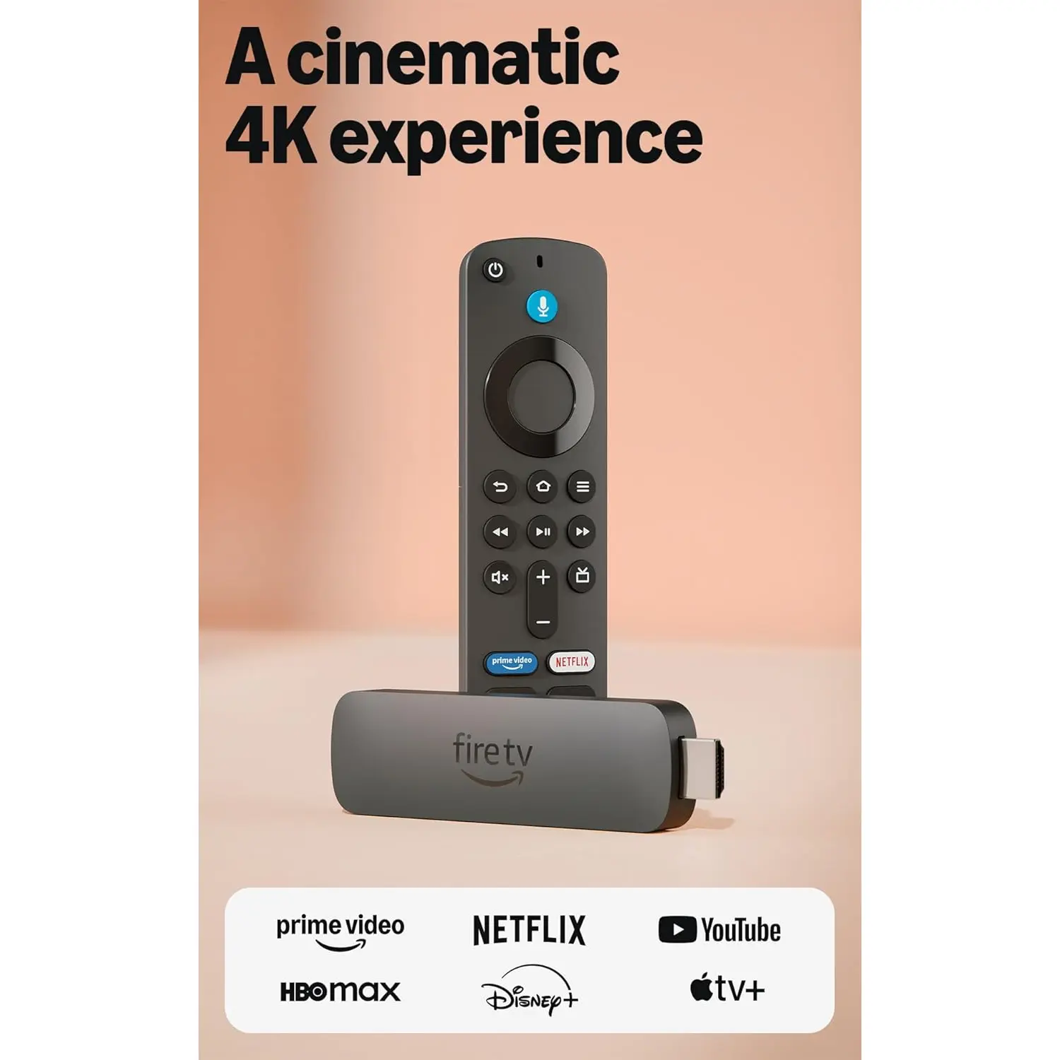 Amazon Fire TV Stick 4K plus (Newest Model) with Ai-Powered Fire TV Search, Wi-Fi 6, Stream Hundreds of Thousands of Movies and Shows, Free & Live TV, Find Shows Faster with Alexa+