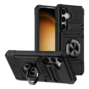 Shockproof Phone Case with Card Slot, Phone Protective Cover, Protector, Phone Accessory Compatible with Samsung Galaxy S25 Ultra S24 Ultra S23 Ultra A17 A16 A26 A36 A56, Casing, Cellphone, Smartphone