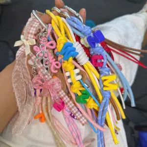 Customizable Handmade Bag Charms Keychain - Choose Your Colors and Letters!