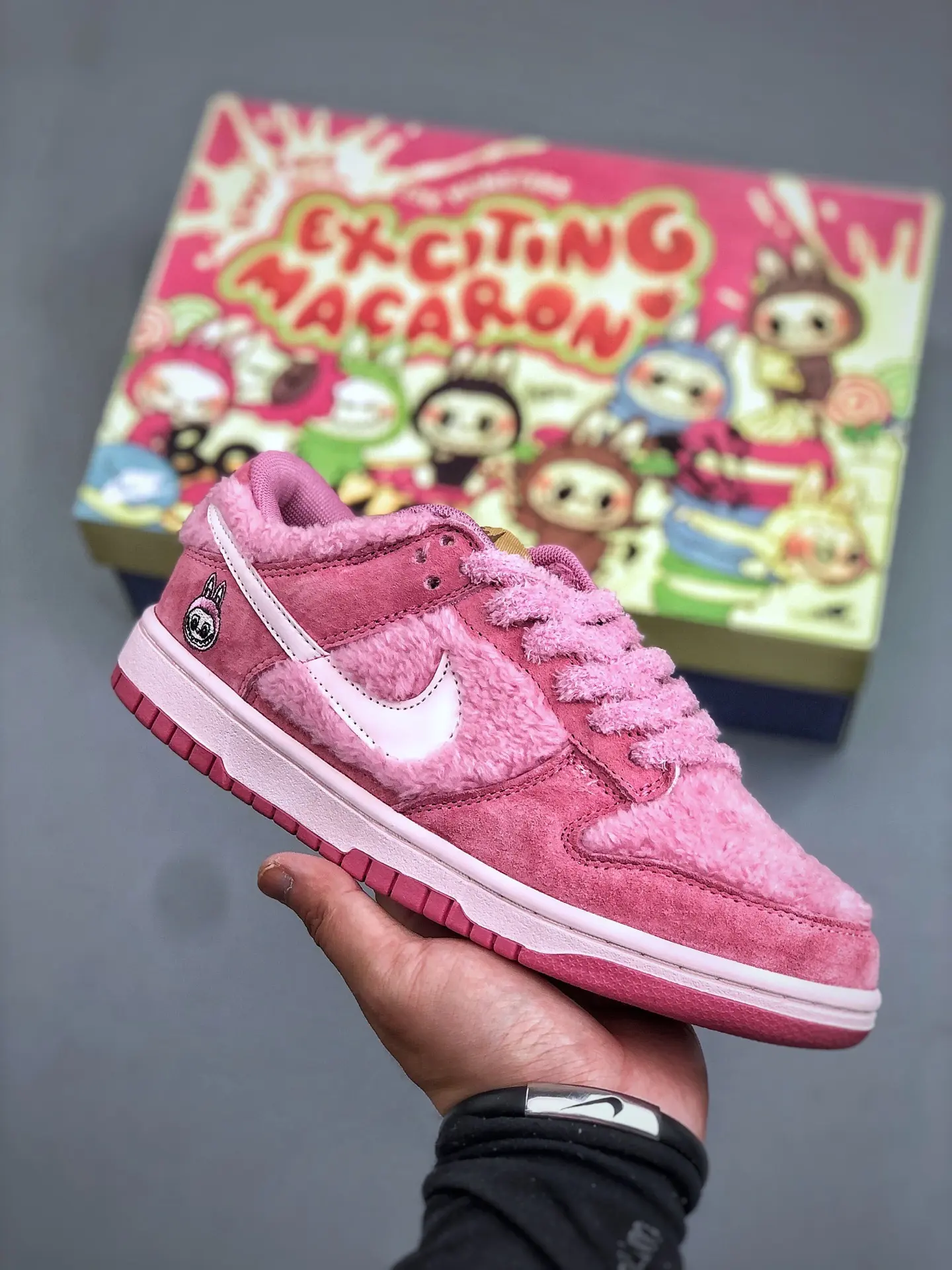 Low-cut fluffy fuzzy trainers crafted with soft plush material, pastel fuzzy color options & durable rubber outsole, ideal for shopping dates and casual weekend looks