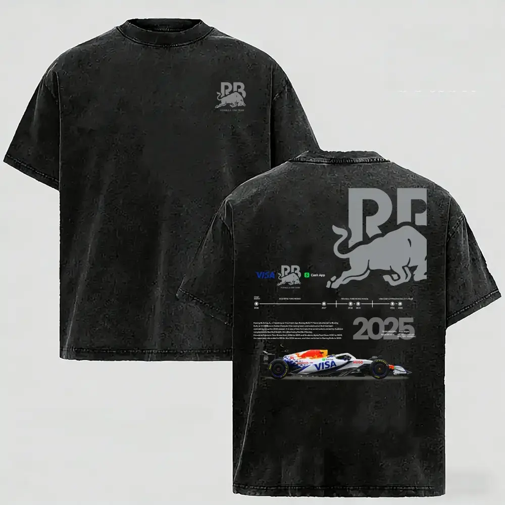 Men's Vintage Racing Graphic T-Shirt, Oversized Distressed 100% Cotton Short Sleeve Top, Casual Motorsport Streetwear, Shortsleeve