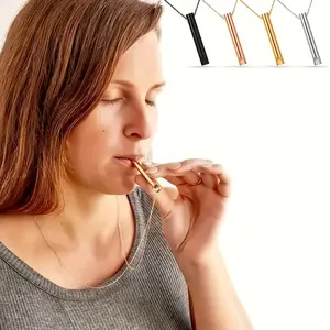 Breath Ease 2.0 Anxiety Breathing Necklace for Women and Men - Stress Relief & Meditation Necklace Quit Smoking Vaping Breathe Easy