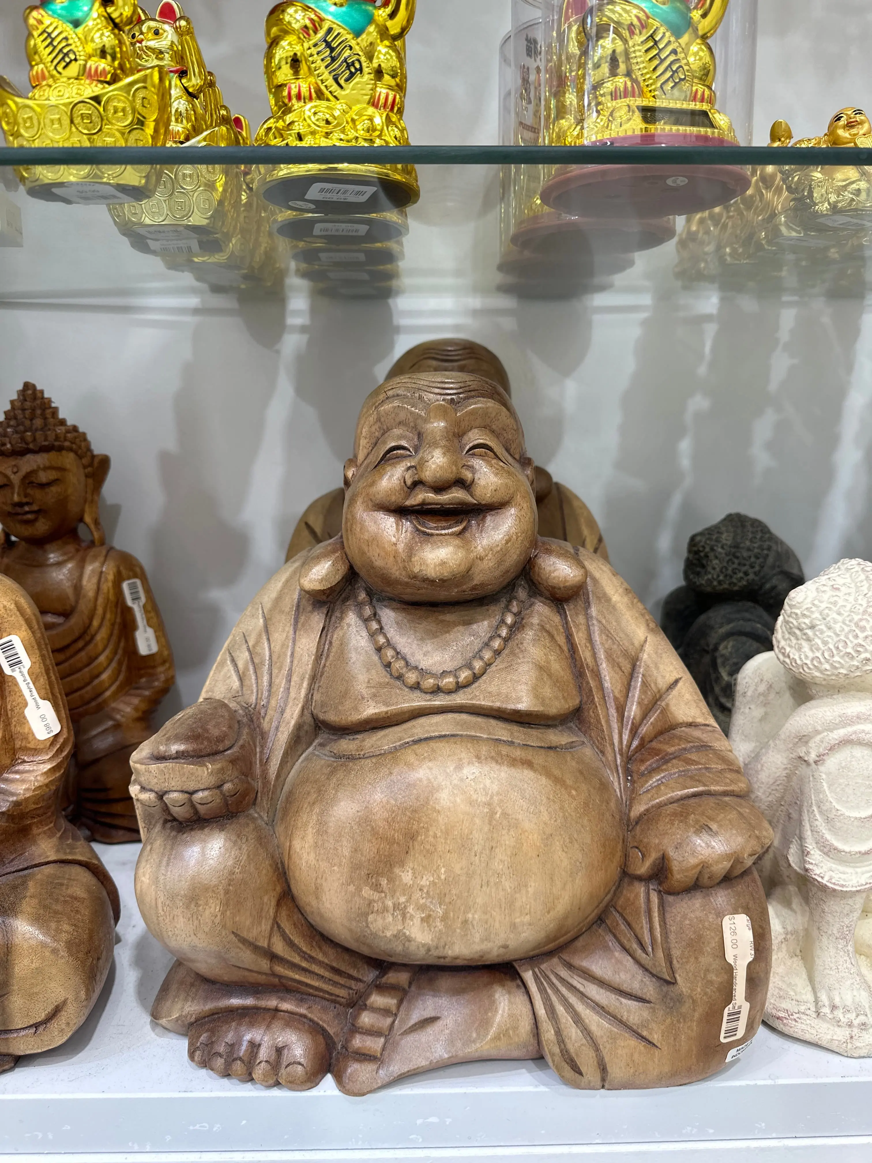 Wood Buddha Statue (Large)