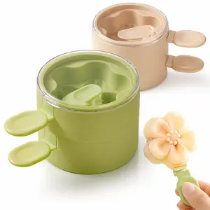 Flower Shape Ice Cream Mold, Reusable DIY Popsicle Mold with Dust Cover, Homemade Frozen Treat Maker for Yogurt, Juice, Smoothies and Summer Desserts