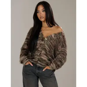 Oversized Textured Cardigan Spring Casual 90's Stripe Knit Airport Holiday Oversized Fall Back To School Streetwear Autumn Winter Everyday Winter Christmas Office