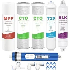 6-Stage 75 GPD RO Complete Replacement Filter Set, Compatible with APEC  Series Alkaline Reverse Osmosis Water Filter System ROES-PH75, RO Filters Replacement for FILTER-MAX-ESPH