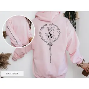 LOTR Lord of the Rings Hoodie Narsil Sword Hooded Sweatshirt, Hobbit Fantasy Book Literary Tolkien Shirt