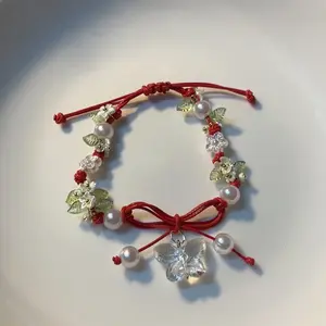 [NEW] Flower Chain Handmade Bracelet – Delicate Floral Beads, Aesthetic Jewelry