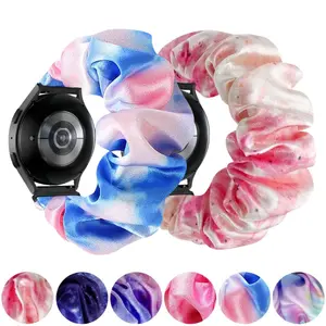 Women's Elastic Hair Tie Strap, Soft 20mm Replacement Belt for Samsung Galaxy Watch Series, Huawei Watch Gt2/3, Xiaomi Amazfit