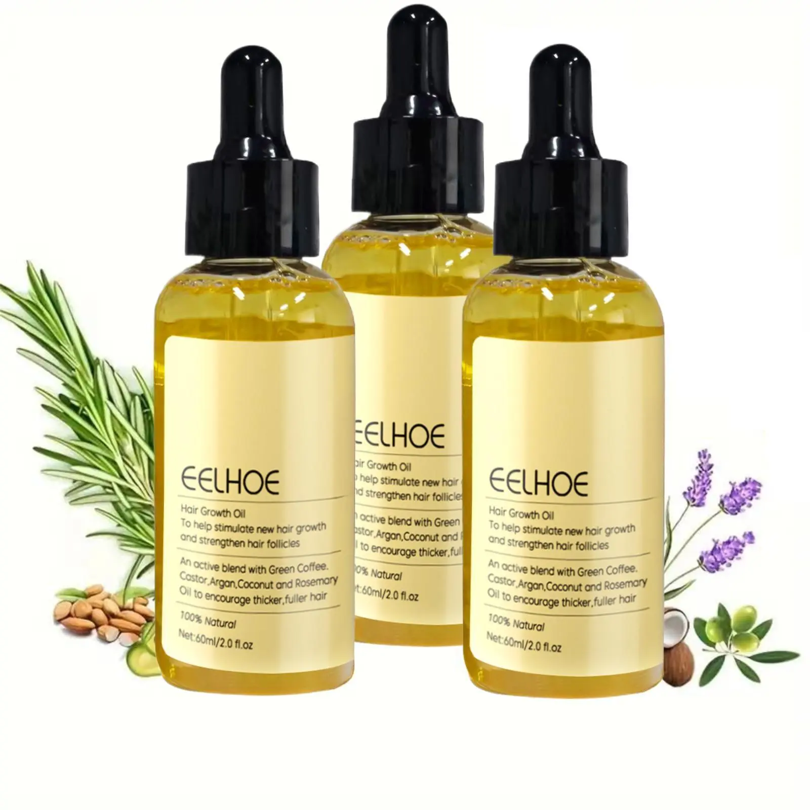 Rosemary Hair Serum Oil for Thicker Stronger Hair, Soothes Damage and Drying, Nourishes and Smooths, Essential Hair Care