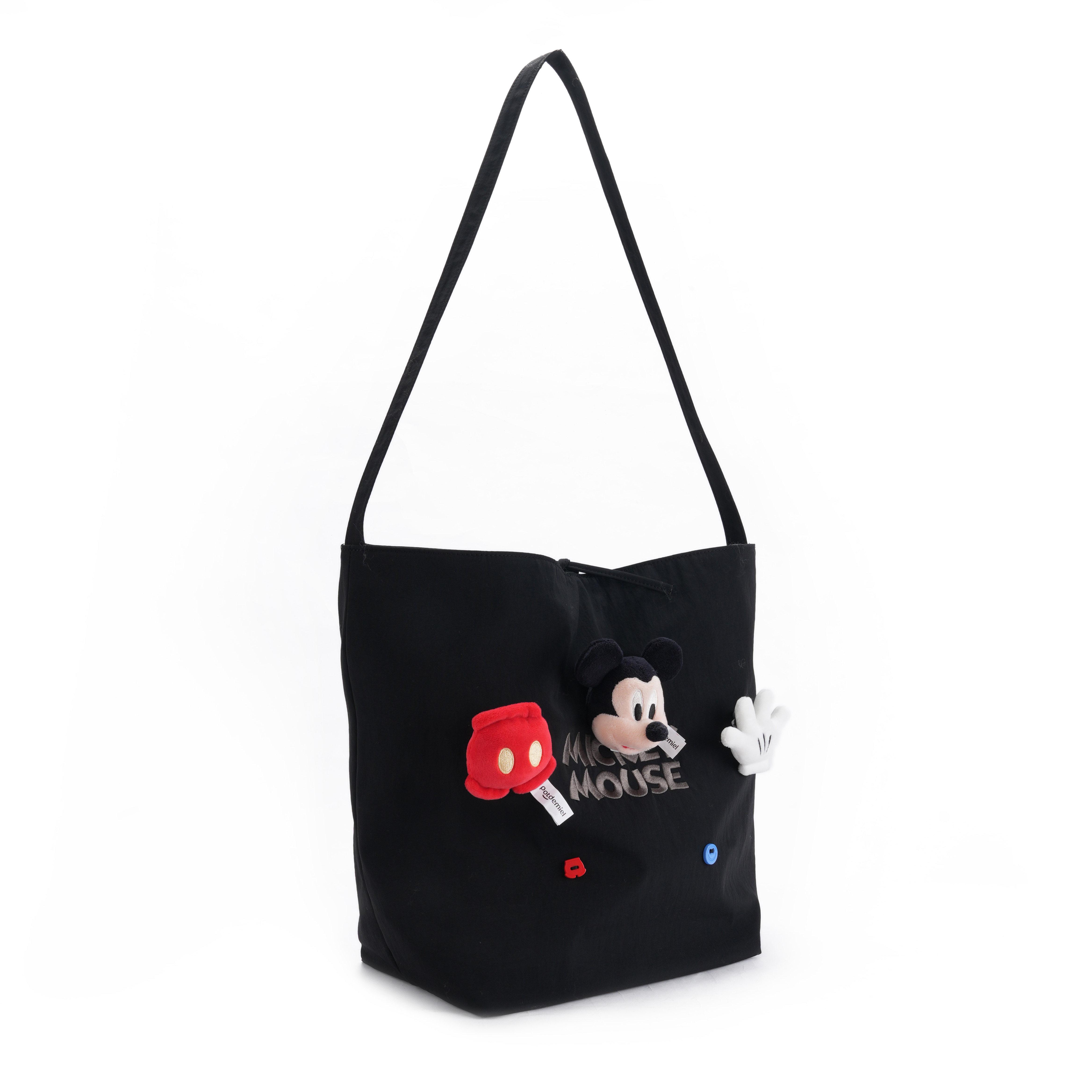 MINISO x Disney Winnie the Pooh & Mickey Button Carnival Shoulder Bag | Cute Lightweight Crossbody Purse for School, Travel & Everyday Use, Back To School