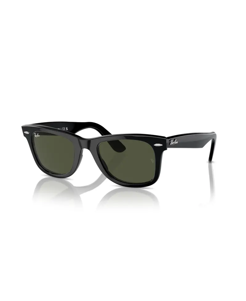 Polarized Wayfarer Sunglasses Classic Sporty Fit No Slip No Bounce Ray-Ban Wayfarer Black and Green Polarized Sunglasses | Academy main image 3